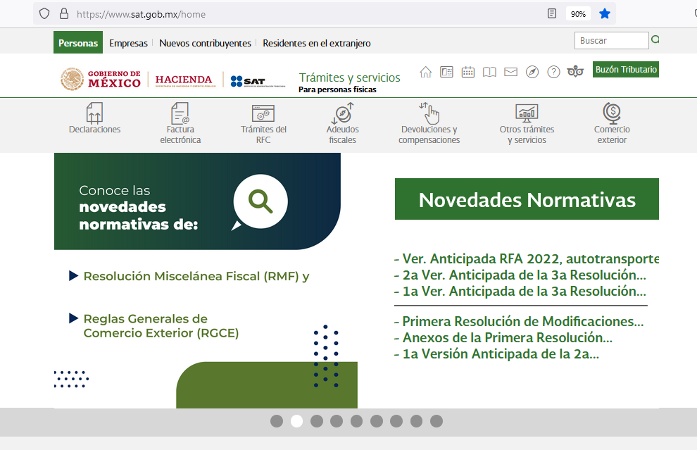 Pagina del sat