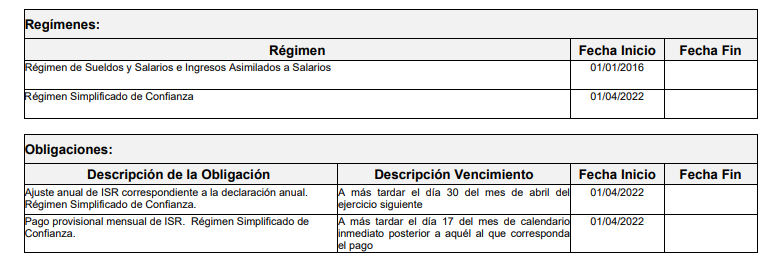 Constancia Actualizada: De solicitud para regresar a RESICO.