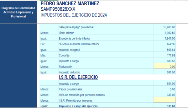 Calculadoras fiscales en Excel Personas Fisicas 2025 - Imagen 4