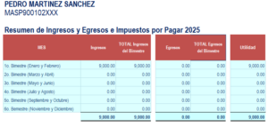 Calculadora en excel Régimen de Incorporación Fiscal 2025