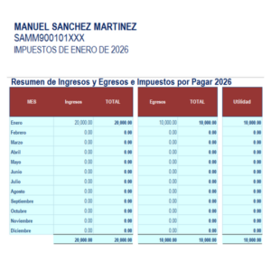 Calculadora en excel de Régimen Simplificado de Confianza 2026 PF - El ...